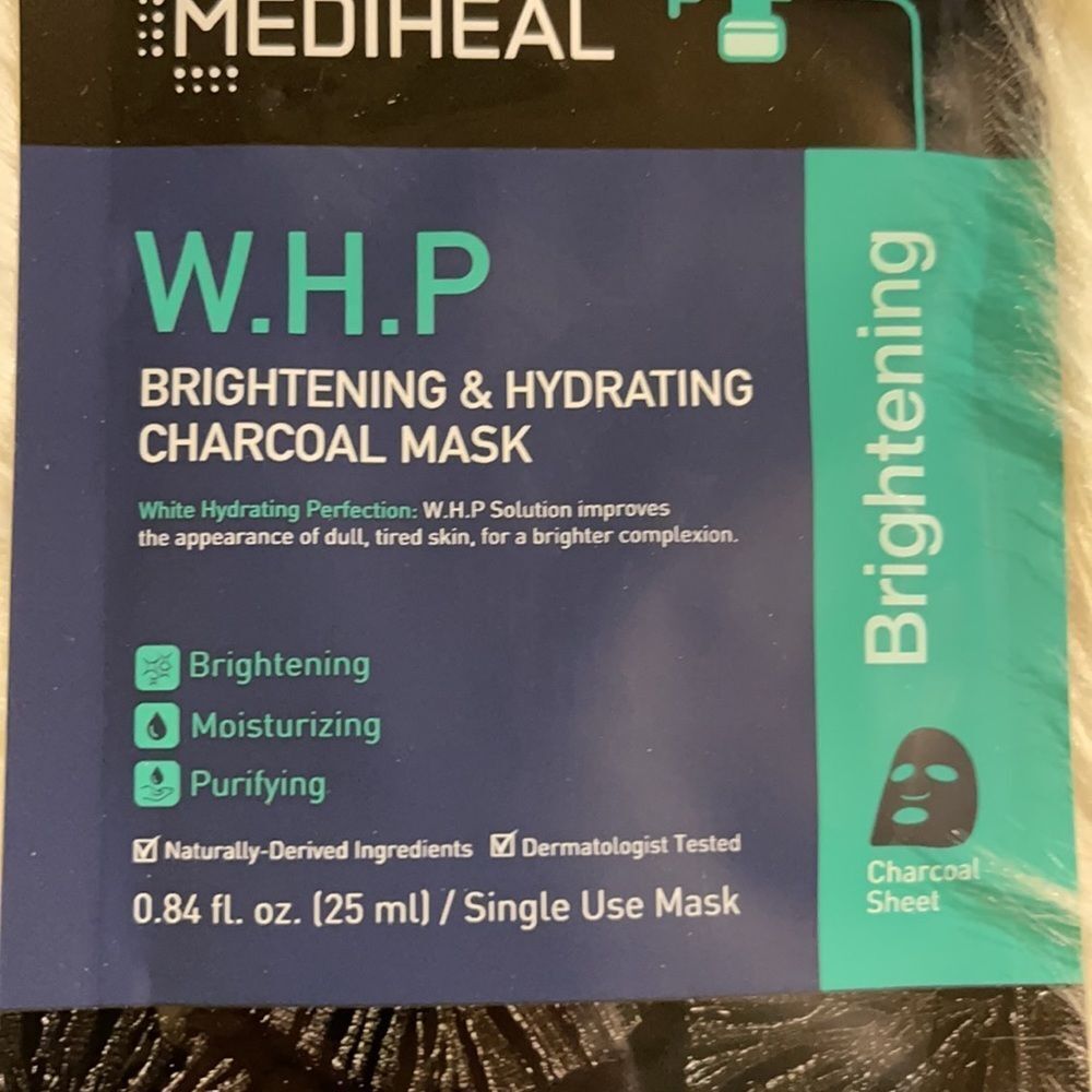 Mediheal WHP Brightening Hydrating Charcoal Mask 2 Single Use Masks New - Picture 4 of 7